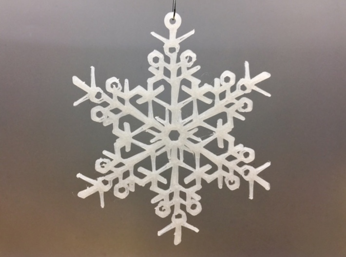 Organic Snowflake Ornament - Finland 3d printed 3D printed FDM prototype of the &quot;Finland&quot; ornament