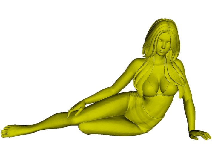 1/24 scale bikini beach girl posing figure C 3d printed