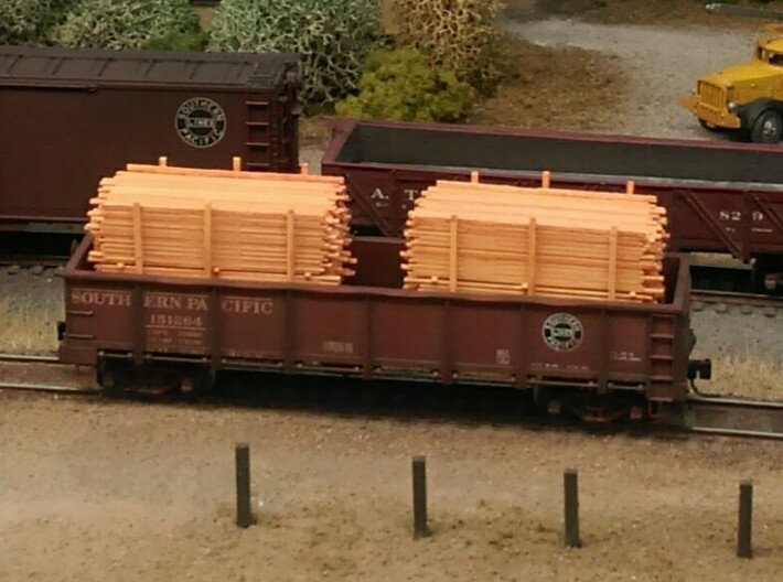 28 Lumber Loads!! N Scale: Outfits 14 Flats & Gons 3d printed MTL GS Gondola