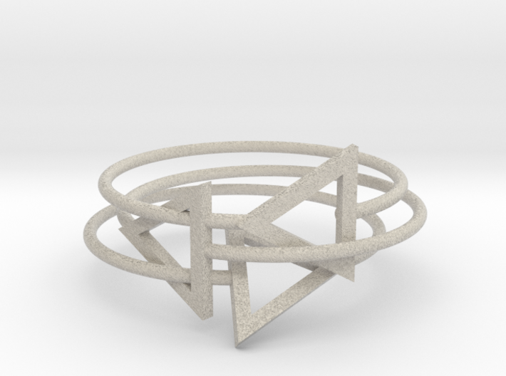 Triangles Ring 3d printed