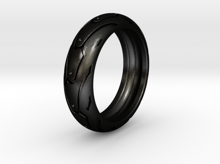 Motorcycle tire ring. Size 18.5 mm (US 8 1/2) 3d printed