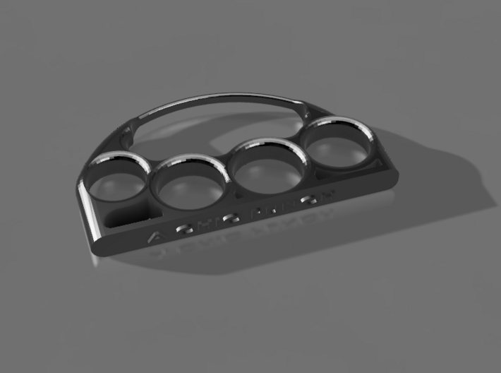 Chic Brass Knuckles with Custom Lettering 3d printed 