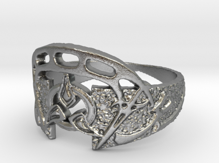 Dahar Master Ring 3d printed (click to read more) Adding a simple patina to silver followed by gentle polishing will emphasize the textures and create an antique look.