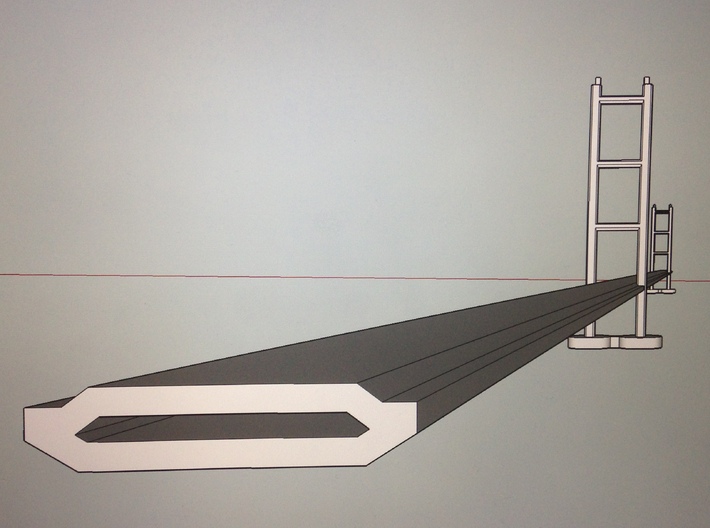 Suspension bridge/Humber bridge 3d printed 