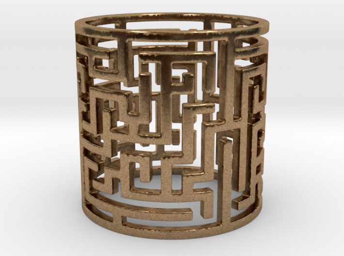 Puzzle Tunnel Ring Size 7.5/55.5 3d printed