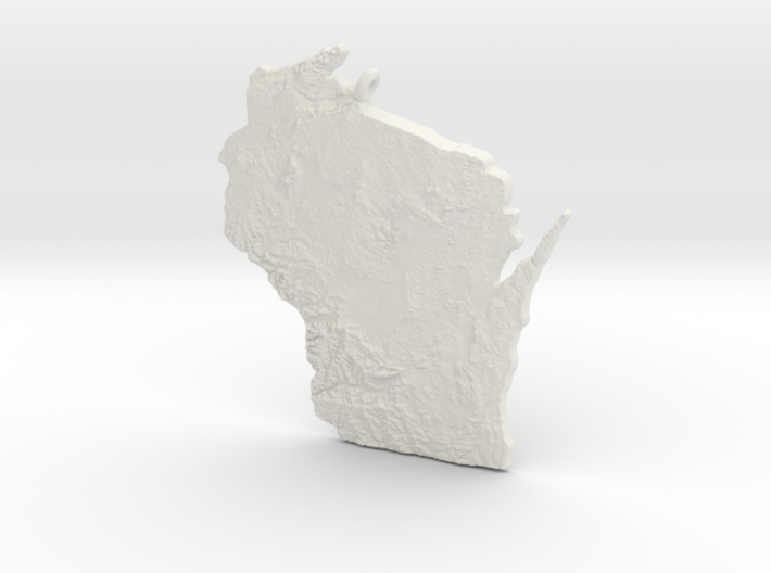 Wisconsin Christmas Ornament 3d printed 