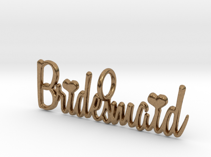 Bridesmaid Heart Pendant 3d printed