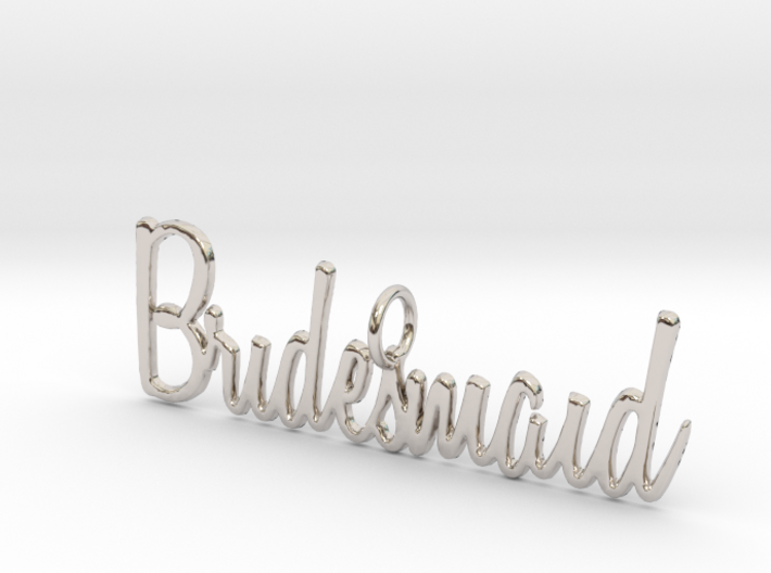 Bridesmaid Pendant 3d printed