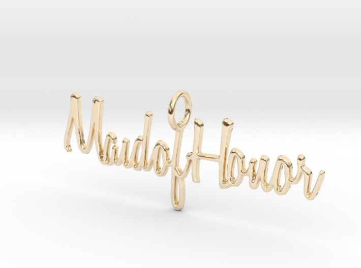 Maid of Honor Necklace Pendant 3d printed