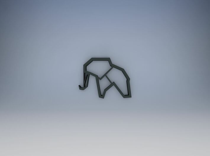 Elephant Necklace 3d printed 