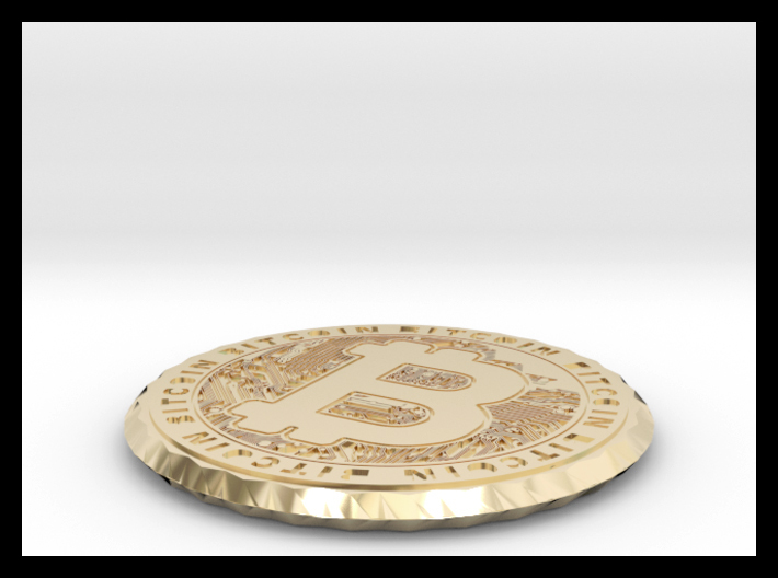 Bitcoin Coin / Coaster ( double sided ) 3d printed 