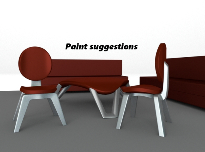 1:22.5 scaled chair 1 3d printed Paint ideas