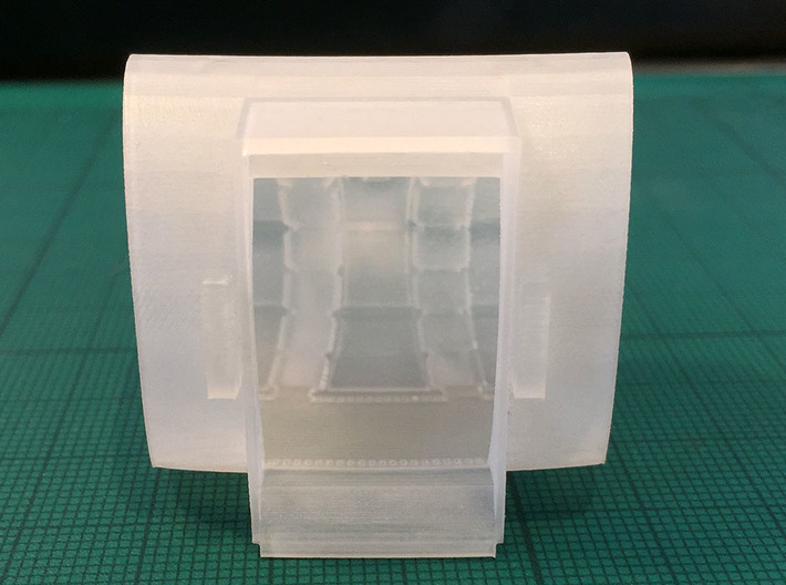 Perfect Grade Falcon 1:72 Ramp Hall 1A: Ledge 3d printed The replacement part in translucent "Frosted Detail" plastic