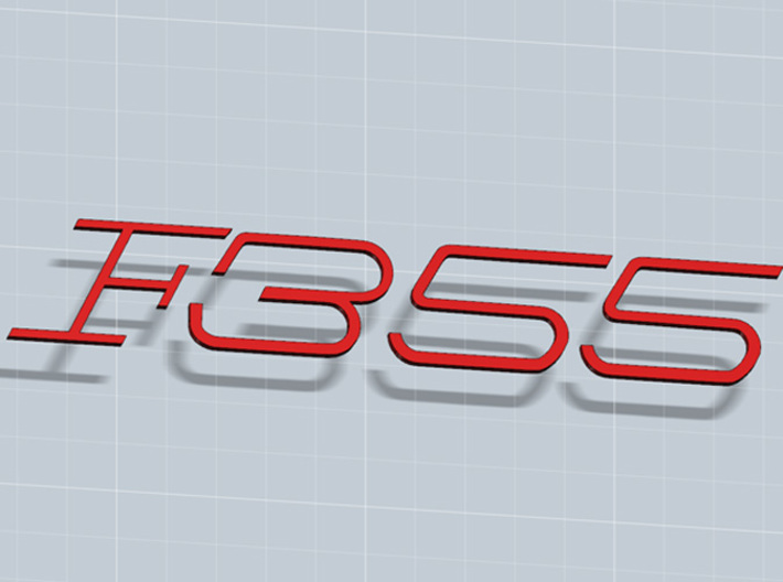 KEYCHAIN F355 INSERTS 3d printed Keychain F355 red plastic inserts, render