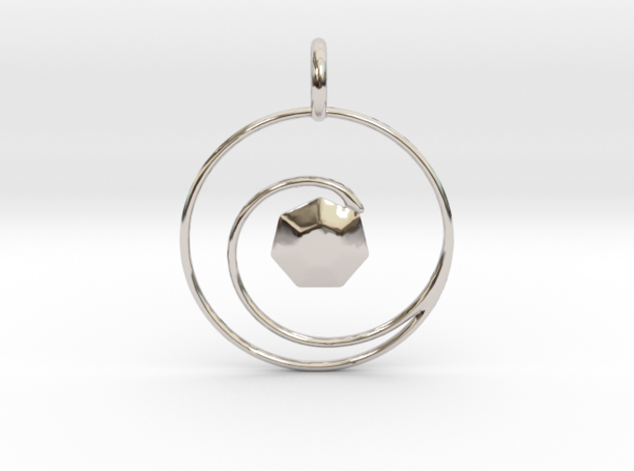 Spiral Gemstone Pendant 3d printed