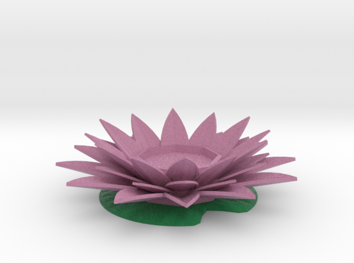 Water Lily Candle Holder 3d printed 