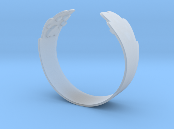 Cat palm ring 3d printed