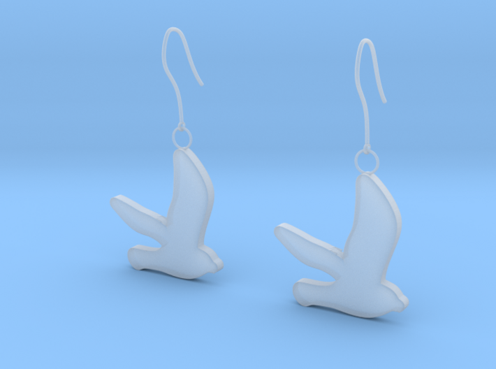 Bird earrings 3d printed