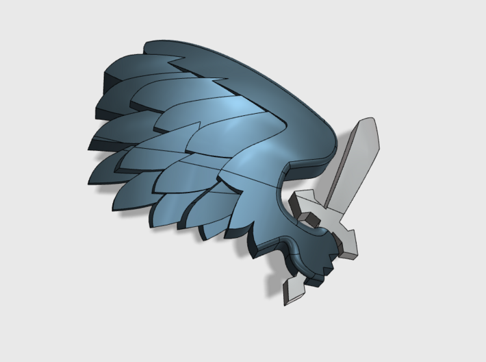 60x Black Wing - Right Shoulder Insignias 3d printed 