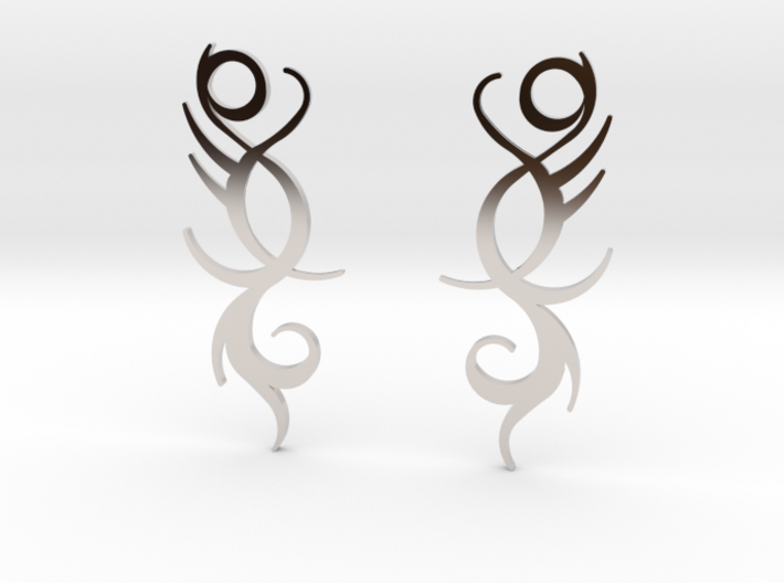 Tribal &quot;Life Essence&quot; Earrings 3d printed
