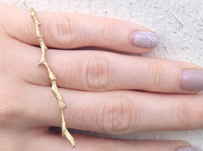 Twig Double Ring 3d printed