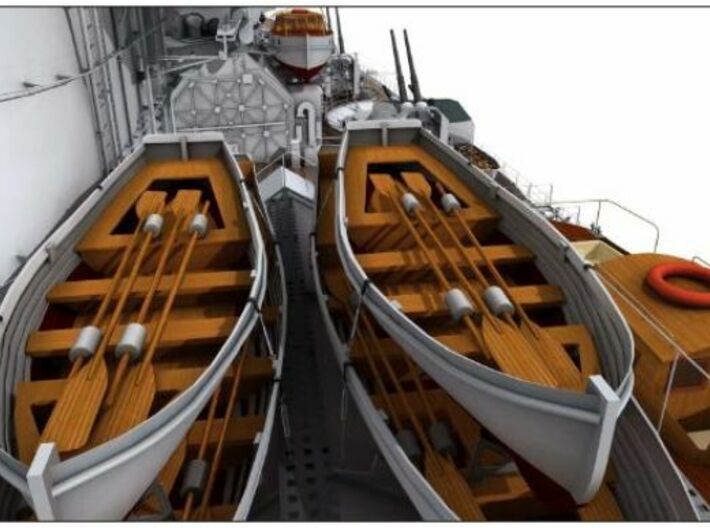 1/50 DKM 8m & 6m Long Boats Set 3d printed 