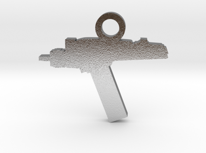 Phaser Silhouette Charm 3d printed