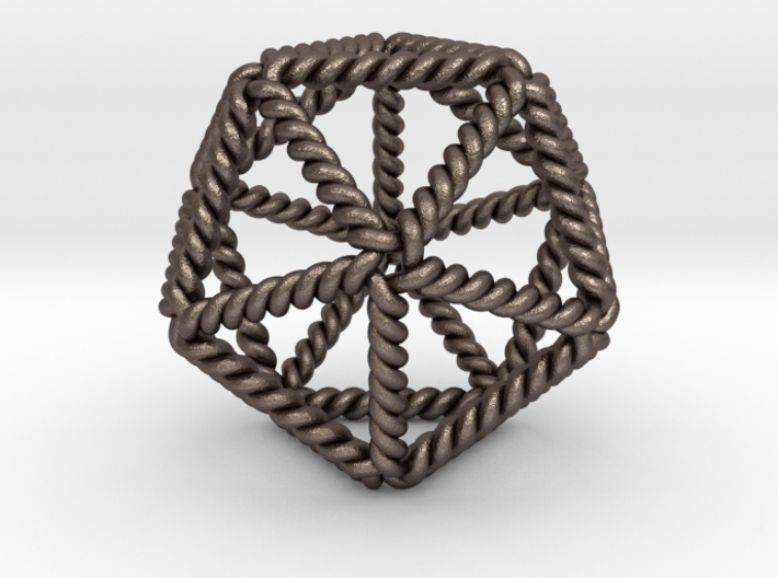 Twisted Icosahedron LH 2&quot; 3d printed