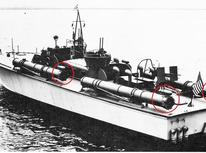 1/32 Torpedo Tube Breech Doors for Lindberg 3d printed 
