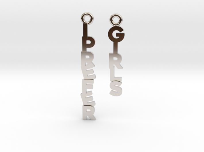 &quot;I prefer girls&quot; - Naughty messages earings 3d printed