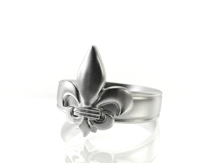 Fleur-de-lis Ring 3d printed