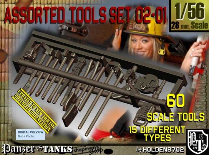 1/56 Assorted Tools Set02-01 3d printed