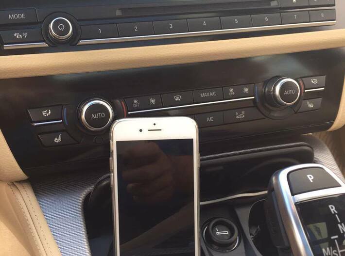 Car Mount for iPhone for BMW 5 Series 3d printed bmw snap in adapter for iPhone 6,7,10, x and plus