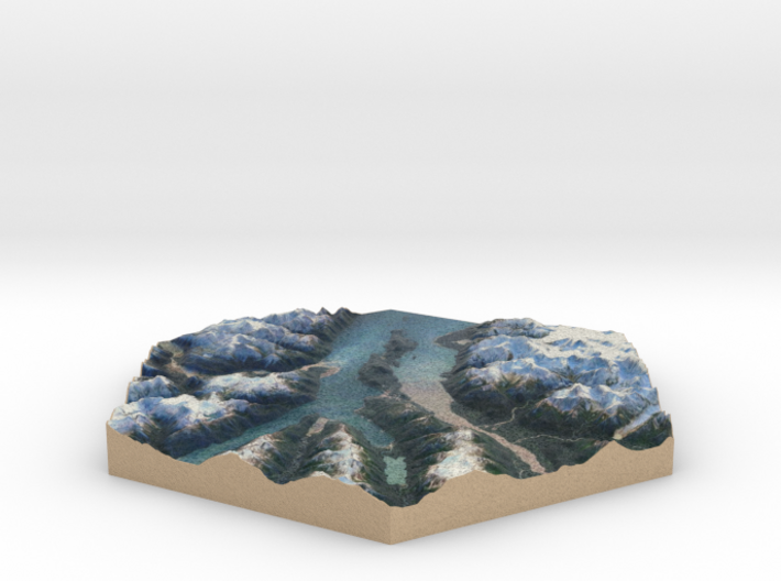 Model of Haines and Chilkat Valley (10cm, Color) 3d printed 