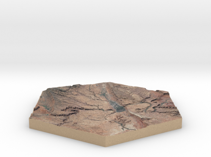 Model of Moab Valley, UT (10cm, Full-Color) 3d printed 