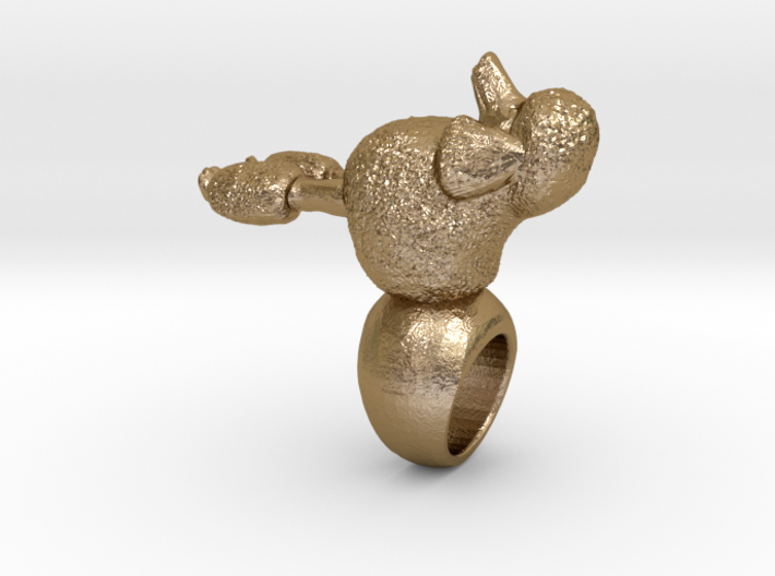 silly big poodle ring size 9 3d printed