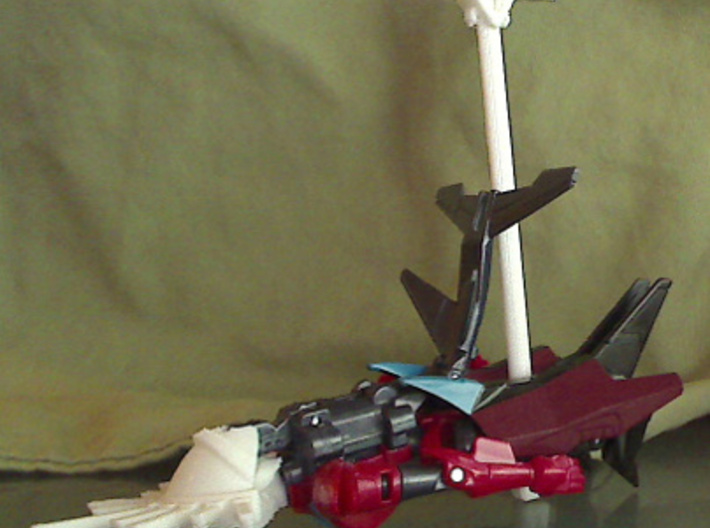 Mistress of Flame Hammer for RID Windblade 3d printed hammer becomes the mast of her sailboat alt mode