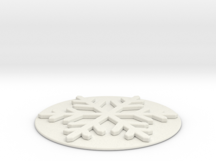 Snow water coasters 3d printed