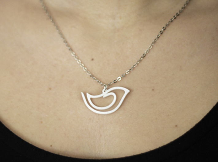Birdy pendant 3d printed 