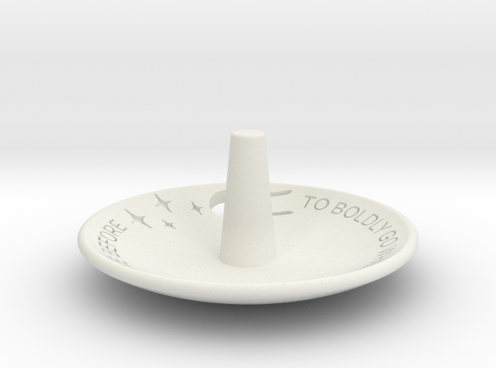 To Boldly Go... Jewelry Dish Full Cut Out 3d printed
