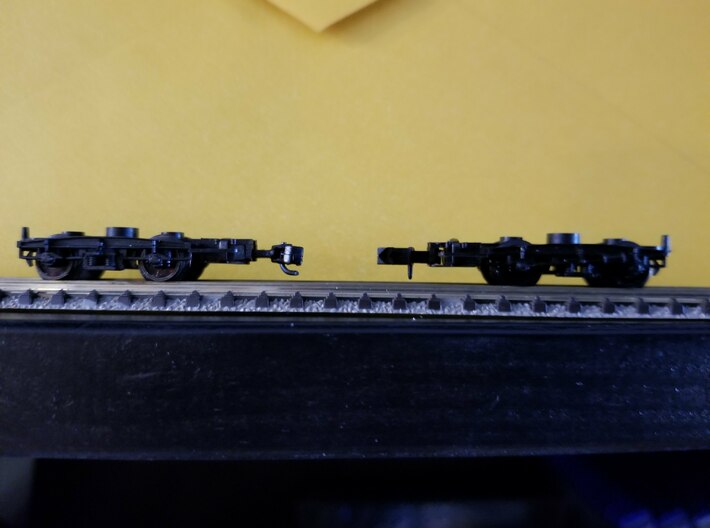 NEM 357 standard coupler adapter for older trains 3d printed 
