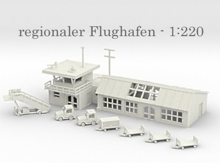 Flughafen - 1:87 (H0 scale) 3d printed zusammengesetzt - composite