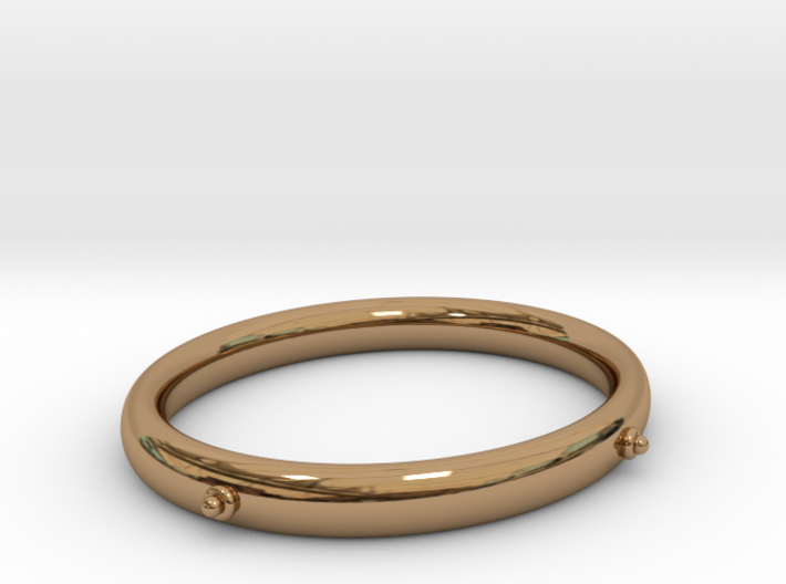 Bangle (OVAL) Medium 3d printed Polished brass will give the effect of the warm tones of gold at a much more modest price.