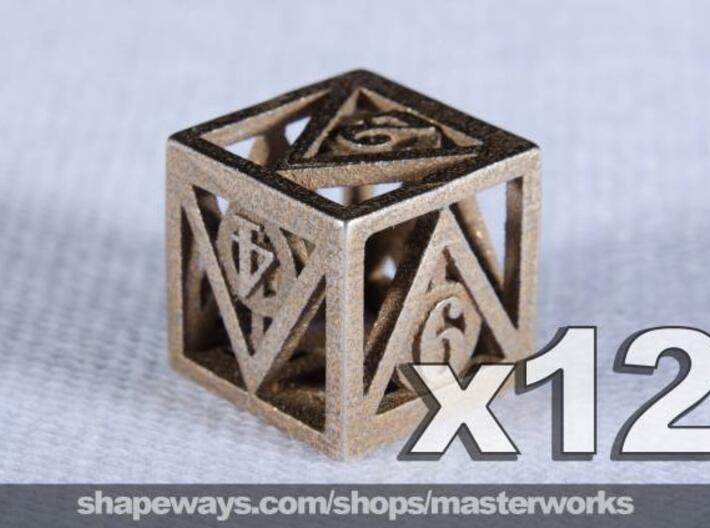 Deathly Hallows 12d6 Set 3d printed Stainless Steel
