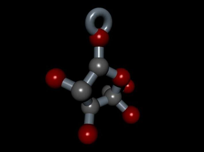 Pendant- Molecule- Fructose (sugar) 3d printed Render