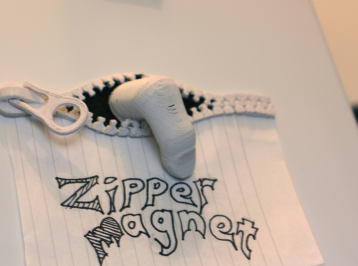 Zipper Magnet 3d printed 3D printed o