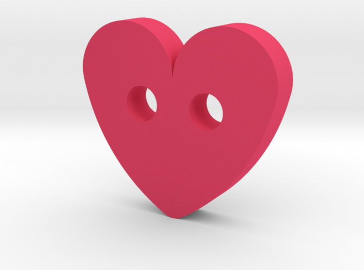 Heart Button 3d printed