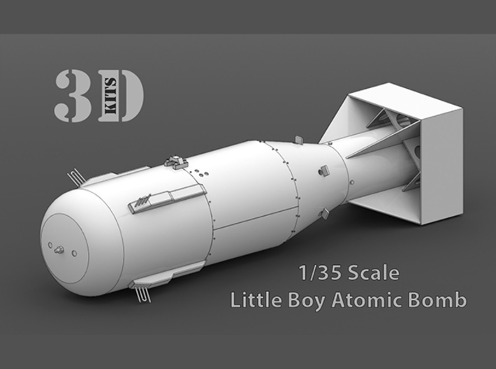 35th Scale Little Boy Atomic Bomb 3d printed