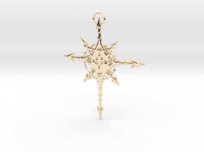 Chaos Star Necklace 3d printed