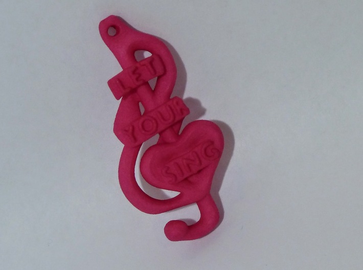 Let Your Heart Sing Pendant 3d printed 